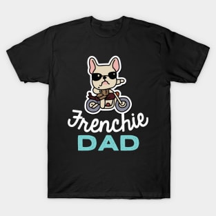 Frenchie Dad Biker Dog Owner Frenchie Dog Father T-Shirt